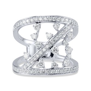 Prsteň ALO diamonds z kolekcie Aphrodité, biele 14kt zlato, 72 diamantov, 5341 eur, ALO diamonds