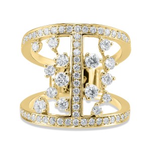 Prsteň ALO diamonds z kolekcie Aphrodité, žlté 14kt zlato, 68 diamantov, 6694 eur, ALO diamonds